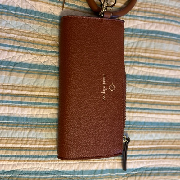 Nanette Lepore Cognac vegan Leather Clutch NWT - Picture 7 of 7